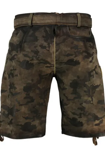 KRÜGER BUAM Lederhose braun Camouflage