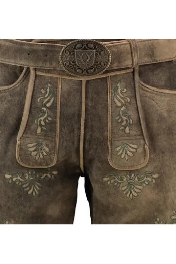 KRÜGER BUAM Lederhose braun Rob