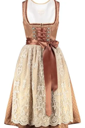 KRÜGER COLLECTION Dirndl braun Paisleymuster Tara