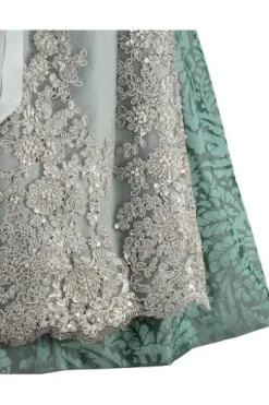 KRÜGER COLLECTION Dirndl türkis geblümt Caro