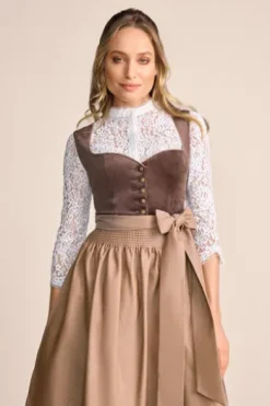 KRÜGER COLLECTION Midi Dirndl taupe Dagi