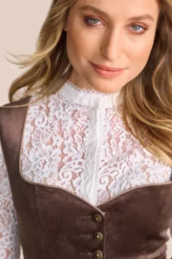 KRÜGER COLLECTION Midi Dirndl taupe Dagi