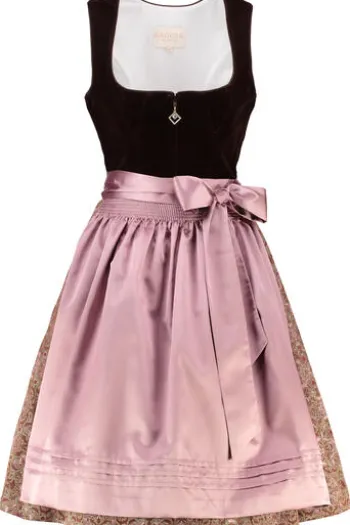 KRÜGER COLLECTION Mini Dirndl braun Cerys 60er