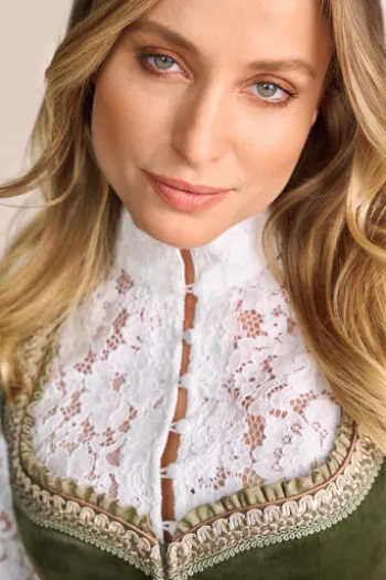 KRÜGER COLLECTION Mini Dirndl grün Ornamentmuster Vesa