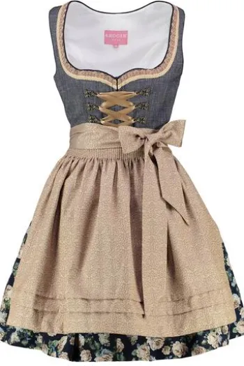 KRÜGER MADL Dirndl blau Paisleymuster Justine