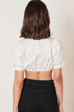 KRÜGER MADL Dirndlbluse ecru Kurzarm Naira