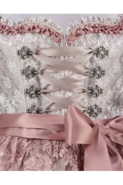 KRÜGER MADL Dirndl hellgrau Paisleymuster Taria