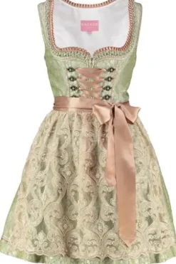 KRÜGER MADL Dirndl hellgrün Blumenmuster Edina