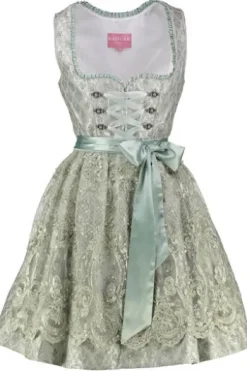 KRÜGER MADL Dirndl hellgrün Paisleymuster Breanna