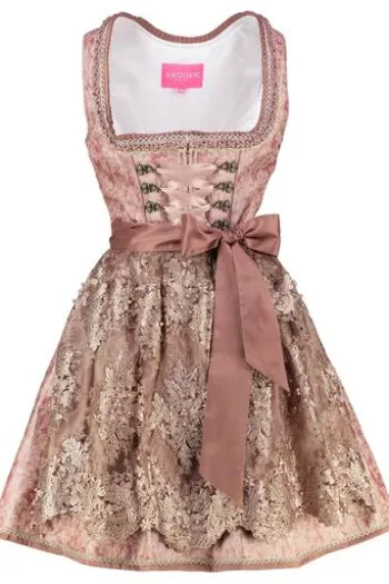 KRÜGER MADL Dirndl rosa Paisleymuster Irmi