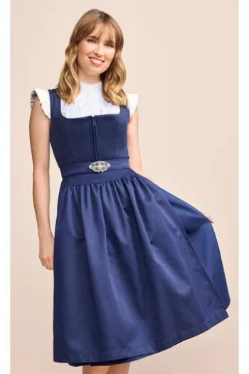 KRÜGER MADL Midi Dirndl blau Alisha (70cm)
