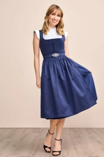 KRÜGER MADL Midi Dirndl blau Alisha (70cm)