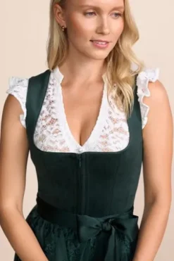 KRÜGER MADL Midi Dirndl dunkelgrün Lovira (70 cm)