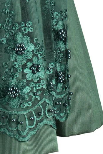 KRÜGER MADL Midi Dirndl dunkelgrün Lovira (70 cm)