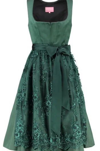 KRÜGER MADL Midi Dirndl dunkelgrün Lovira (70 cm)