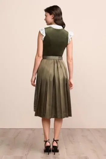 KRÜGER MADL Midi Dirndl dunkelgrün Aurela (70 cm)