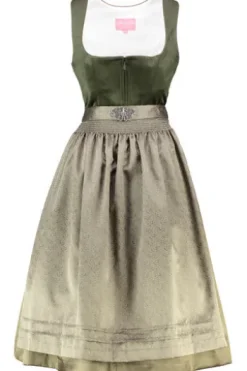 KRÜGER MADL Midi Dirndl dunkelgrün Aurela (70 cm)