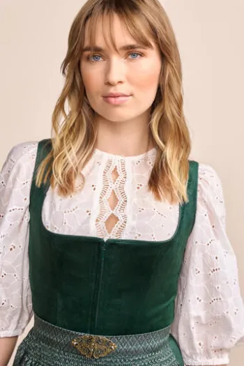 KRÜGER MADL Midi Dirndl dunkelgrün Alisha (70cm)