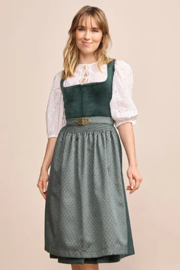 KRÜGER MADL Midi Dirndl dunkelgrün Alisha (70cm)