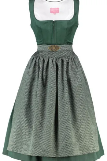 KRÜGER MADL Midi Dirndl dunkelgrün Alisha (70cm)