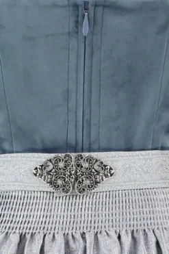 KRÜGER MADL Midi Dirndl hellblau Aurela (70 cm)