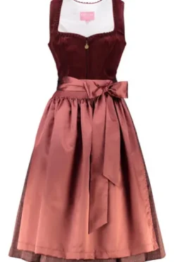KRÜGER MADL Midi Dirndl kupfer Ariella 70er Rocklänge