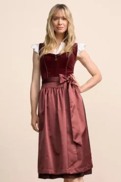KRÜGER MADL Midi Dirndl kupfer Ariella 70er Rocklänge