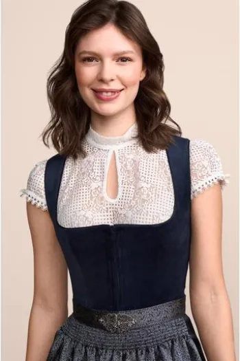 KRÜGER MADL Midi Dirndl marine Aurela (70 cm)