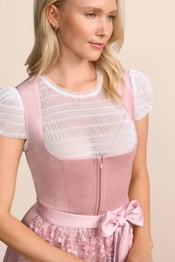 KRÜGER MADL Midi Dirndl rose Lovira (70 cm)