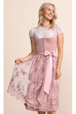 KRÜGER MADL Midi Dirndl rose Lovira (70 cm)