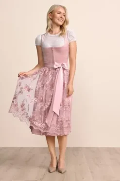 KRÜGER MADL Midi Dirndl rose Lovira (70 cm)