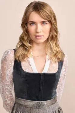 KRÜGER MADL Mini Dirndl anthrazit Aurela (60 cm)