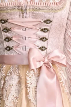 KRÜGER MADL Mini Dirndl apricot geblümt 419365