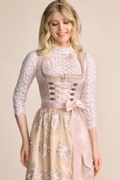 KRÜGER MADL Mini Dirndl apricot geblümt 419365