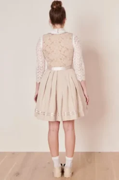 KRÜGER MADL Mini Dirndl beige geblümt Mae