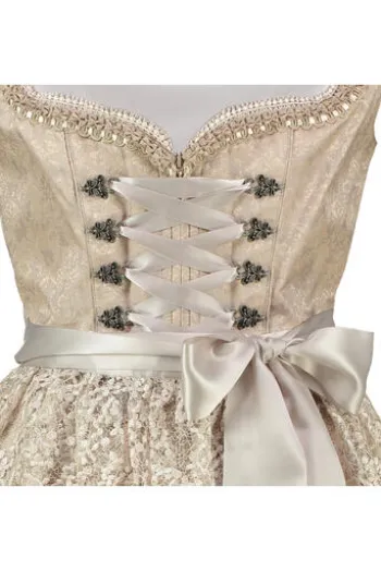 KRÜGER MADL Mini Dirndl beige Paisleymuster Gerda