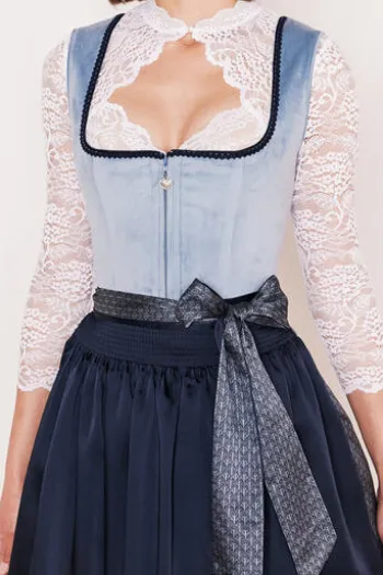 KRÜGER MADL Mini Dirndl blau Dena (60cm)