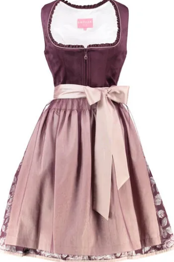 KRÜGER MADL Mini Dirndl bordeaux Joelina (60 cm)