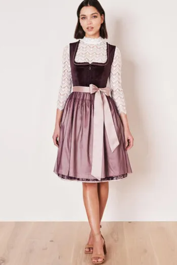 KRÜGER MADL Mini Dirndl bordeaux Joelina (60 cm)