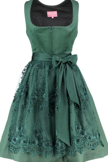 KRÜGER MADL Mini Dirndl dunkelgrün Lovira (60 cm)
