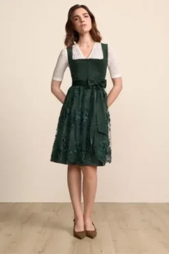 KRÜGER MADL Mini Dirndl dunkelgrün Lovira (60 cm)