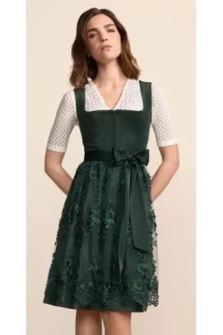 KRÜGER MADL Mini Dirndl dunkelgrün Lovira (60 cm)