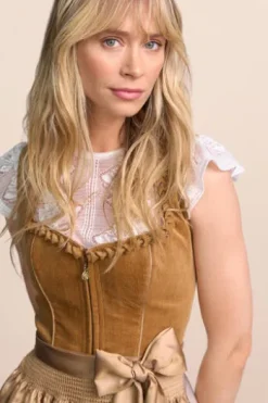 KRÜGER MADL Mini Dirndl ocker Ariella 60er Rocklänge