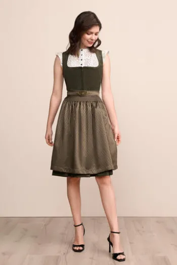 KRÜGER MADL Mini Dirndl oliv Alisha (60cm)