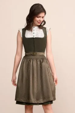 KRÜGER MADL Mini Dirndl oliv Alisha (60cm)