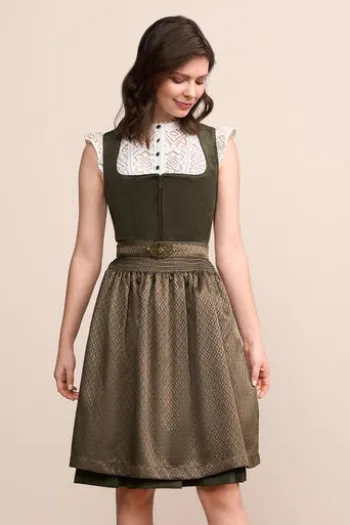 KRÜGER MADL Mini Dirndl oliv Alisha (60cm)