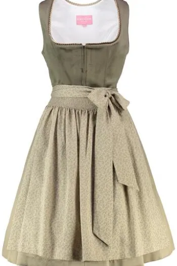 KRÜGER MADL Mini Dirndl oliv Lindsay (70 cm)