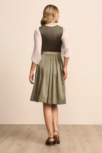 KRÜGER MADL Mini Dirndl oliv Lindsay (70 cm)