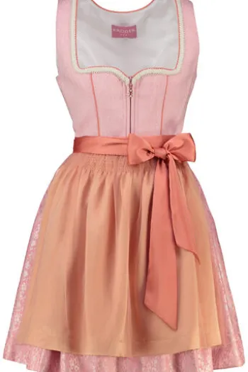 KRÜGER MADL Mini Dirndl orange Stuffoli (50cm)