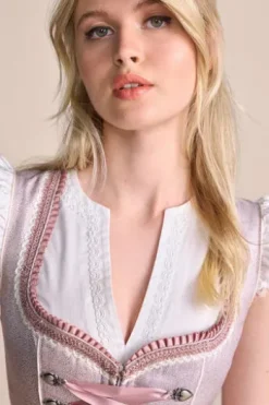 KRÜGER MADL Mini Dirndl rosa geblümt 419068